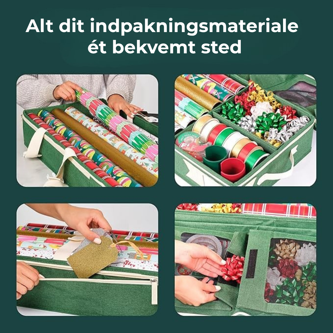 Opbevaring til gavepapir | Aldrig mist en sløjfe igen — dine gaveindpakningsmaterialer har endelig et hjem!