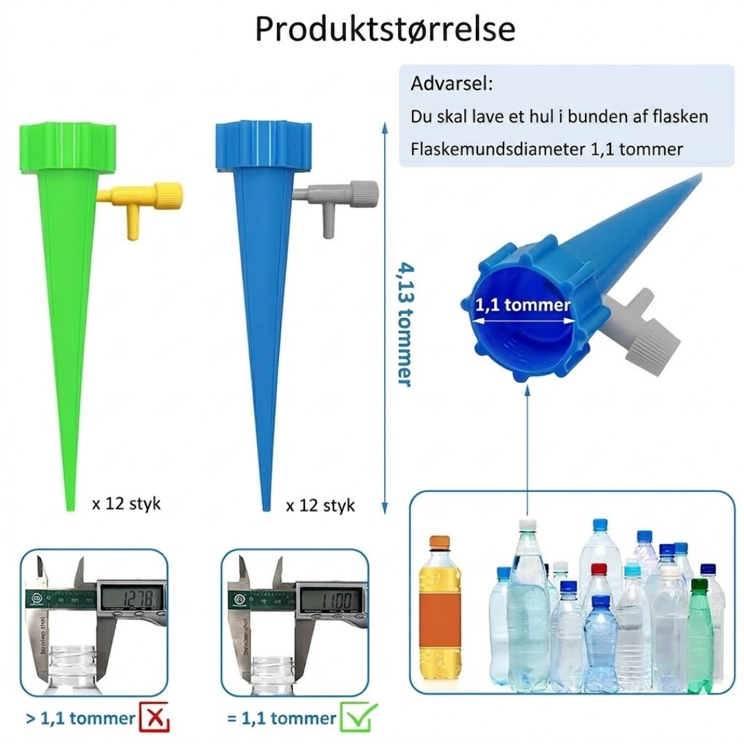 FerieVand™ Automatisk plantevandings spike, brug en flaske og hold planterne friske i op til 2 uger