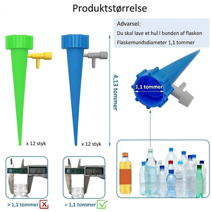 FerieVand™ Automatisk plantevandings spike, brug en flaske og hold planterne friske i op til 2 uger
