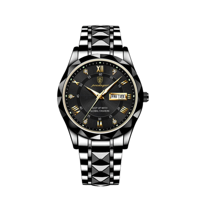 Poedagar - 40mm Vandtæt quartz-ur i rustfrit stål.
