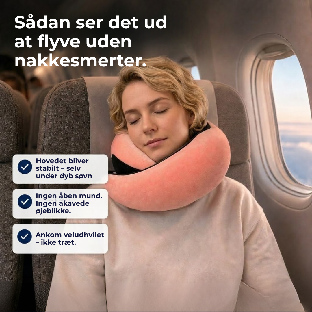 FlyPude™ | Sov på flyet som derhjemme - kompakt og ergonomisk