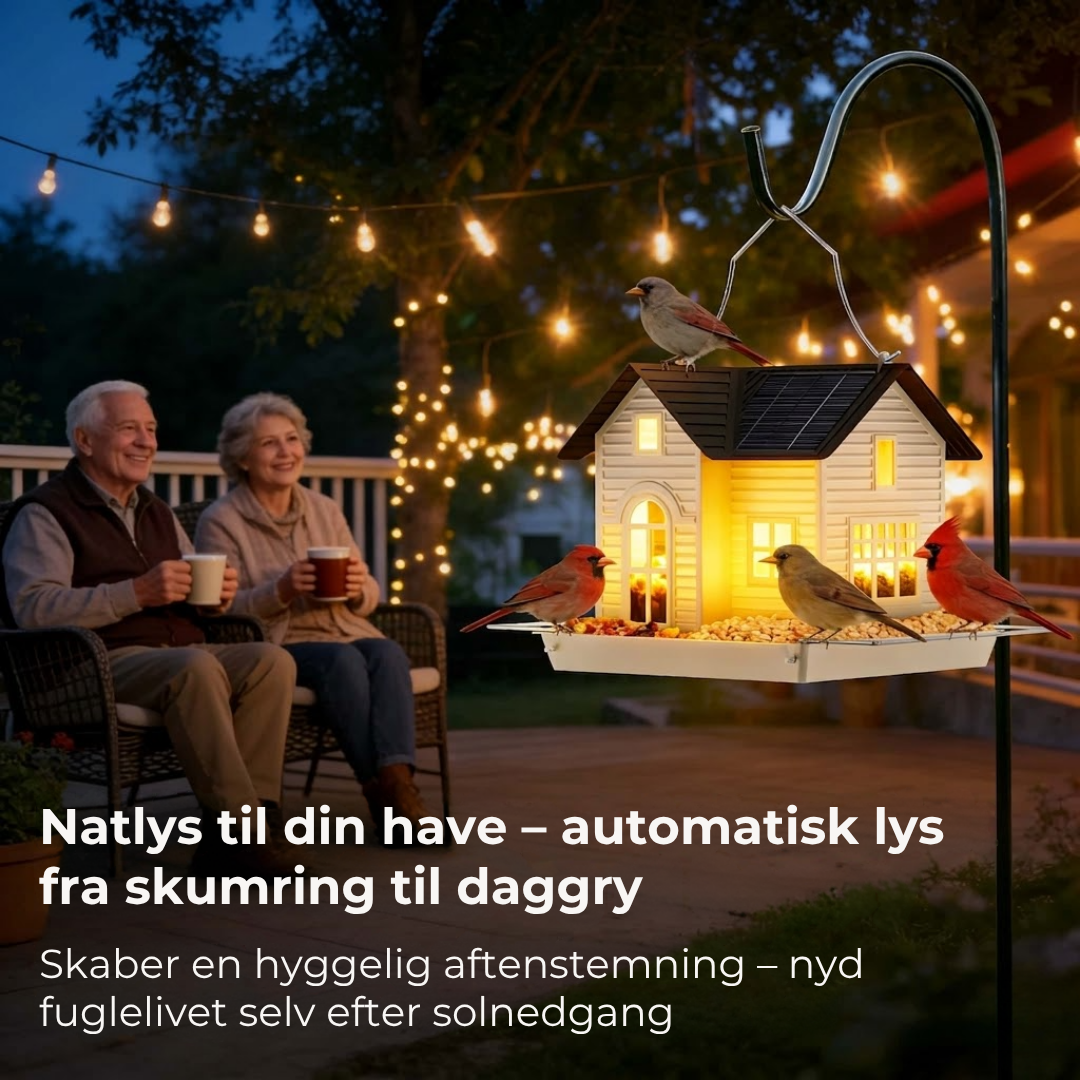 FoderLygte™ Solardrevet fuglefoderhus