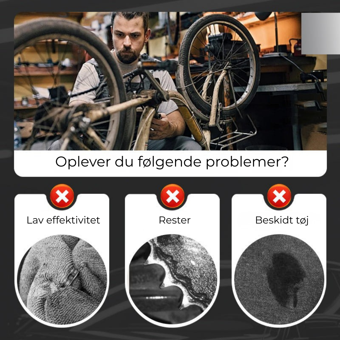 KædeRen™ Ren kæde på et minut, uden beskidte hænder