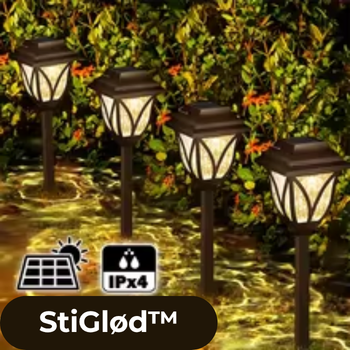 StiGlød™ Solardrevne stibelys til haven