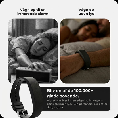 BuzzBand™  Stille vibrationer vækker dig, ikke din partner.