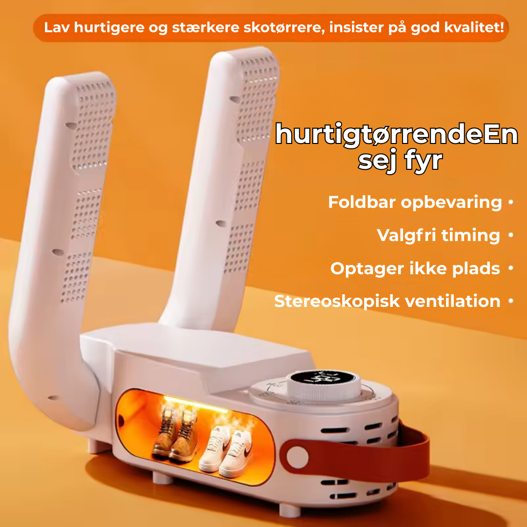 Tørrer våde sko skånsomt og sikkert