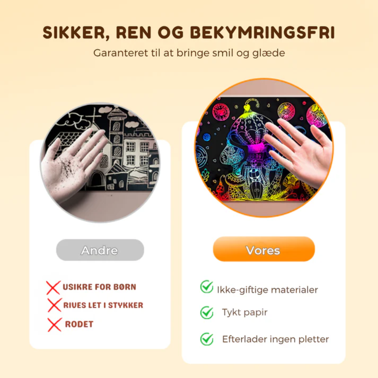 FarveKunst | Det magiske regnbueskrabepapir med træpen