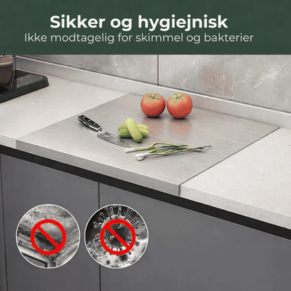 ChefBræt™ – Professionelt skærebræt i rustfrit stål – uden PFA'er