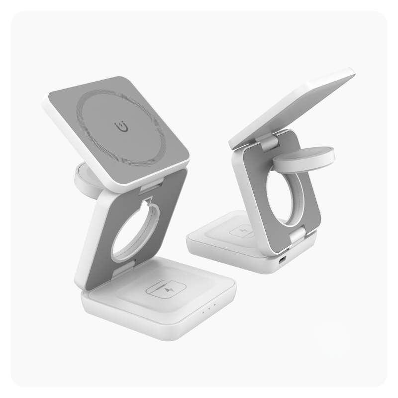 OpladStativ™: Multifunktionel Foldbar Magnetisk Opladnings Stativ