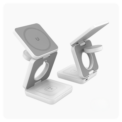 OpladStativ™: Multifunktionel Foldbar Magnetisk Opladnings Stativ