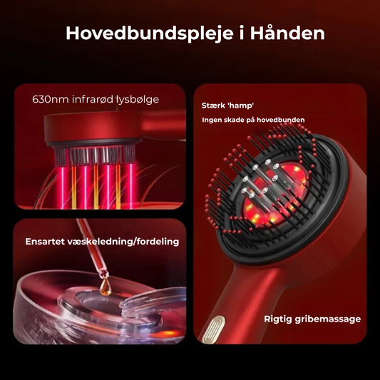 Rødlys Massagebørste | Næring, Afslapning, Vækst – Den Ultimative Hovedbundsmassageoplevelse Venter