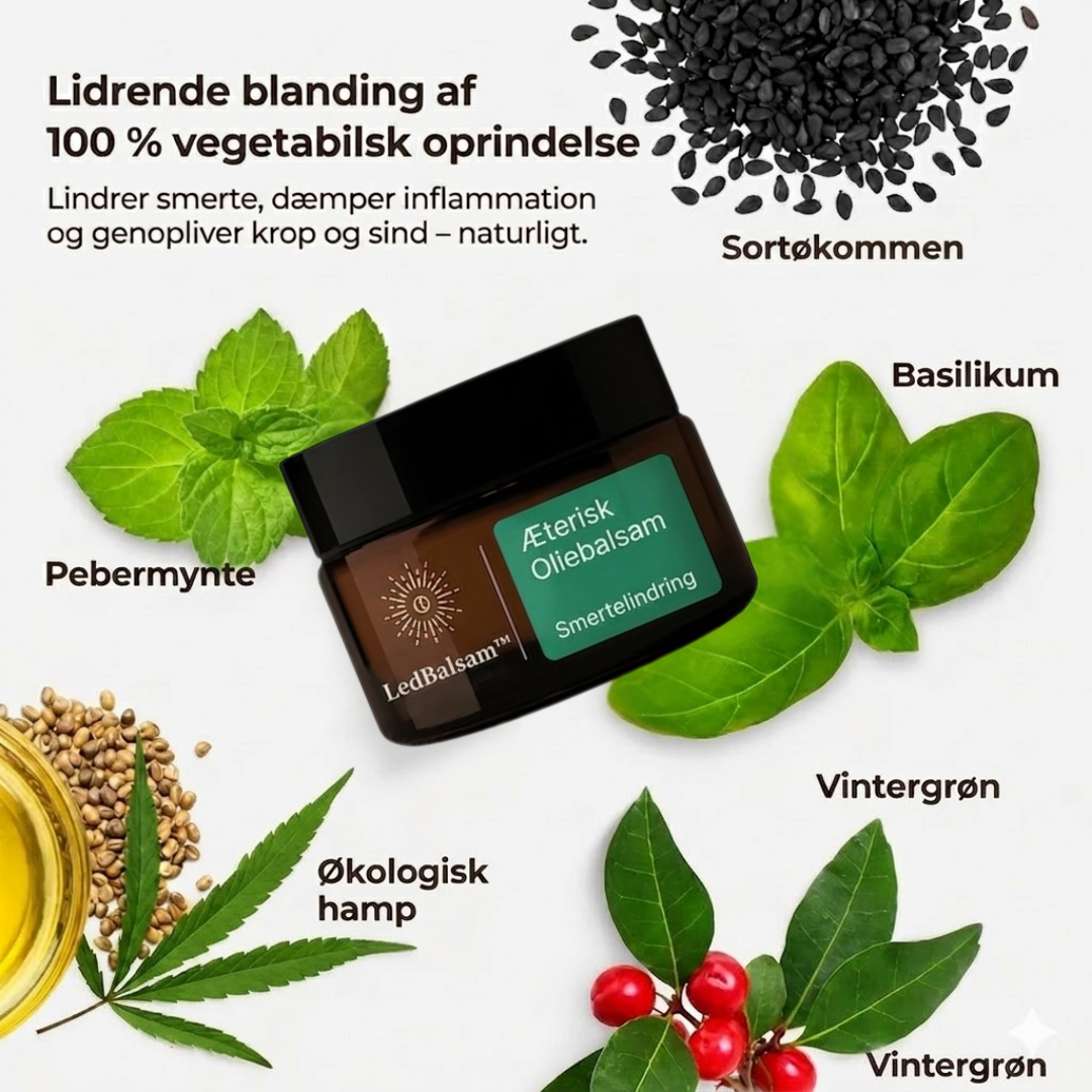 LedBalsam™ - Naturlig formel til ømme knæ, skuldre og hænder.