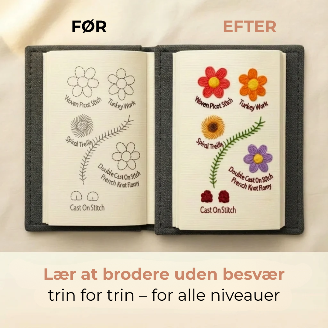 Broderibog™ | Fra begynder til smuk broderi-stil på kort tid