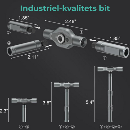 SmartBorKit™ | Skralde Præcisionsskruetrækkersæt – Modulært Magnetisk Reparationssæt