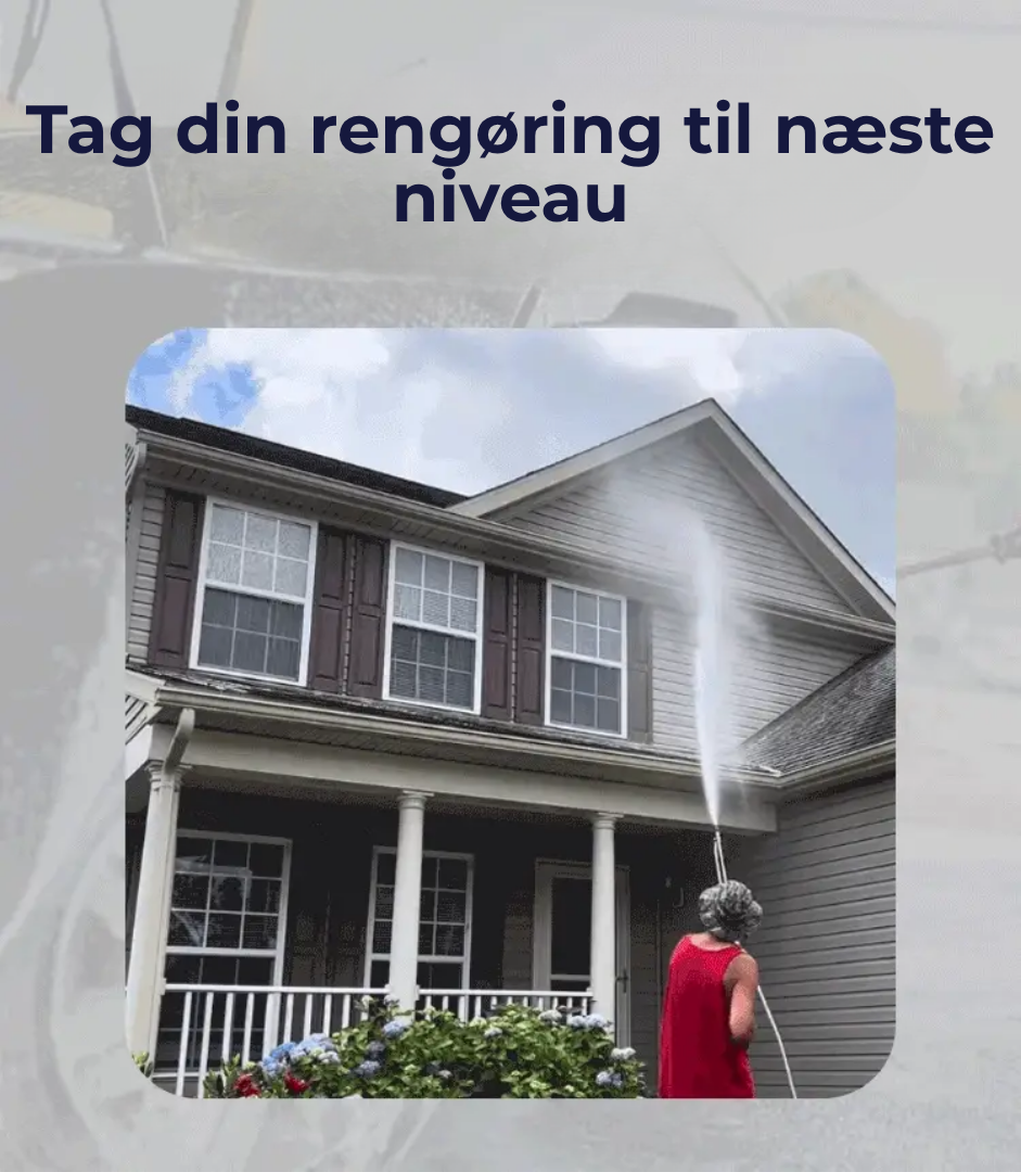 TryKRen™  Teleskopisk højtryksrenser – rengør hele huset uden stige