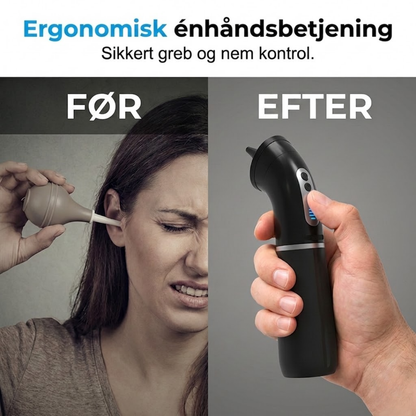 ØreFlow™ Elektrisk øreskyller – alternativet til vatpinde