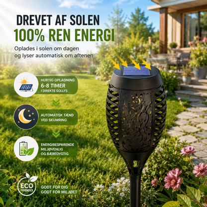 HaveFlamme™ Solcellefakkel med realistisk flamme-effekt