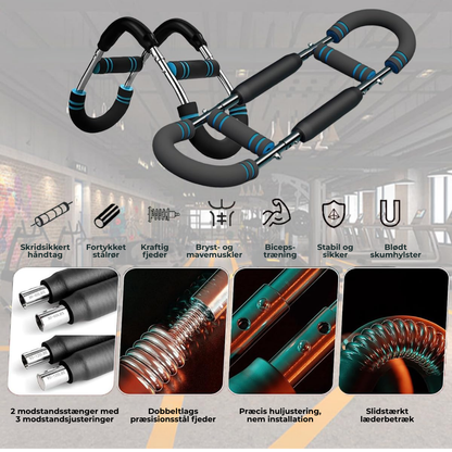 ArmTrainer Pro™ | Styrk arme, bryst og skuldre i én bevægelse