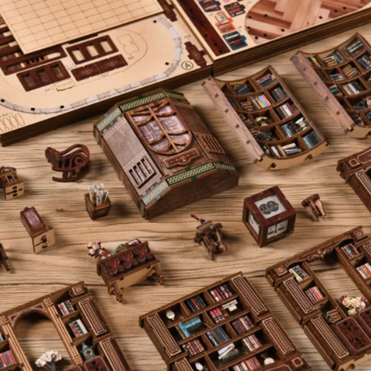 Magisk Bibliotek –  byggesæt til dekoration af bogreolen