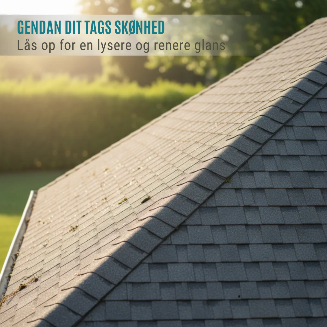 TagRen™ – Mose- og algefjerner spray – gør grønne fliser og tage helt nye igen