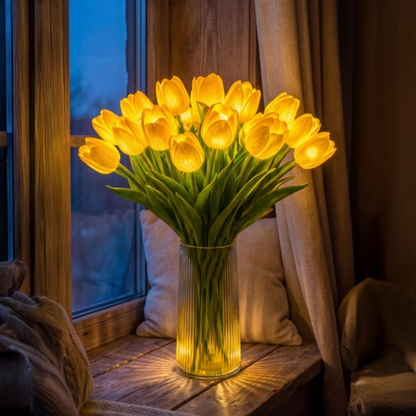 TulipGlød™  Dekorative LED-tulipaner med varm, romantisk stemningsbelysning