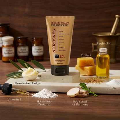 Naturlig Solcreme SPF 50+  Beskytter huden og er god for naturen