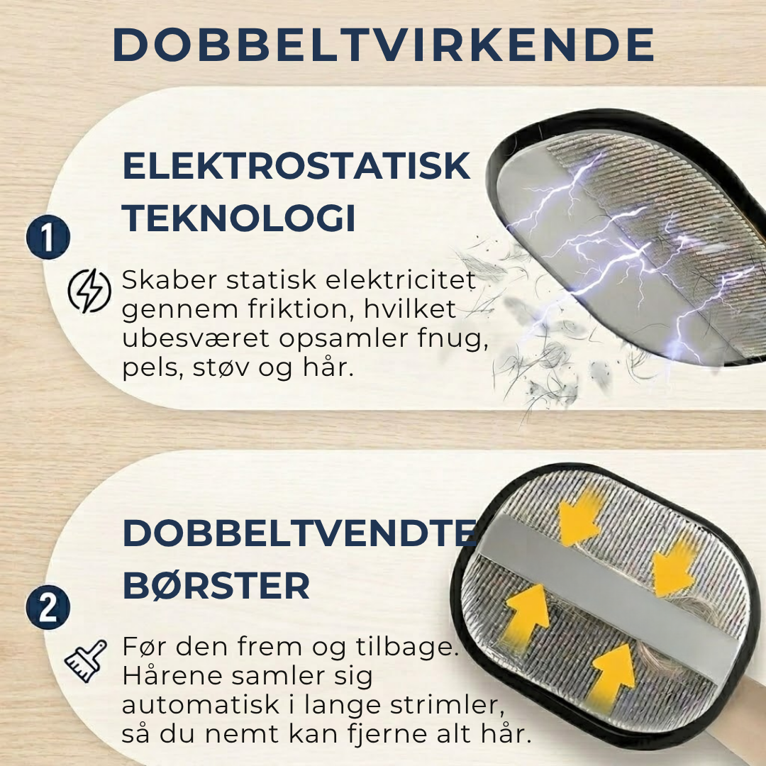 HårHandske™ Den elektrostatiske handske, der fanger alle hår