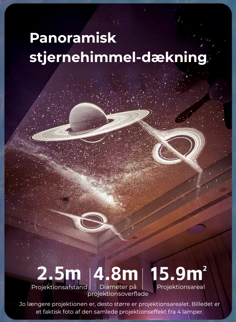 StjerneGlød™  Mini natlys med galaxieprojektion