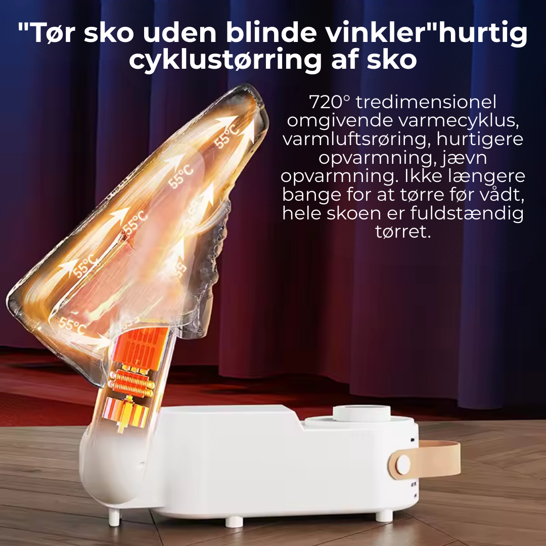 Tørrer våde sko skånsomt og sikkert