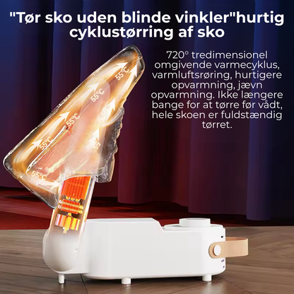 Tørrer våde sko skånsomt og sikkert