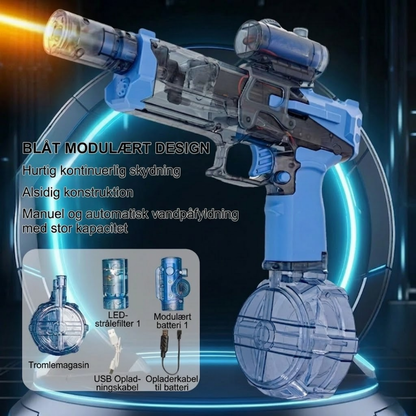 SplashGun - Skyder 10 meter, lyser i mørket, holder i timevis