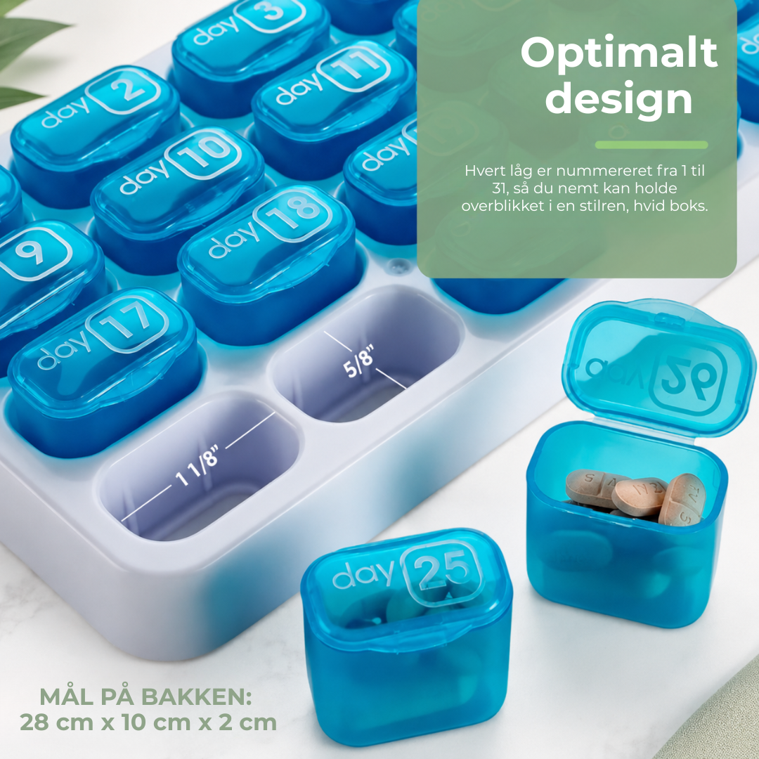 PilleBox™ | Overblik over din medicin - hele måneden, overalt og altid