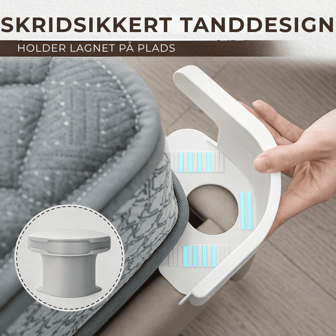 SengeFix™ Anti-slip lagenspænder – sig farvel til krøllede og løse lagener
