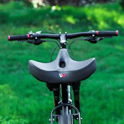 CykelKomfort™ Ekstra bred ergonomisk cykelsadel med dobbelt affjedring