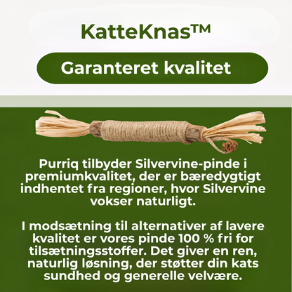 KatteKnas™ Naturlige silvervine tandpinde – rene tænder, glad kat