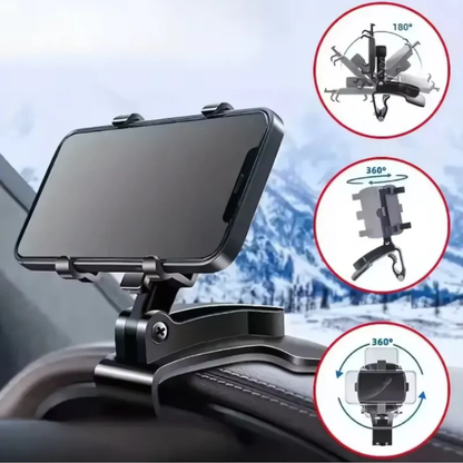 PhoneHold™ | 360° Justerbar  - Dashboard Mobilholder