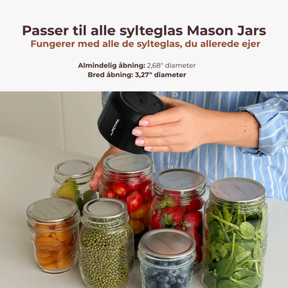 VacuJar™ | Passer til næsten alle sylteglas – 70 mm & 86 mm (standardstørrelser)