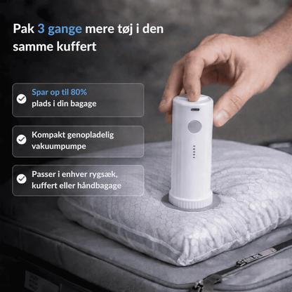 VakuRum™ – Sug luften ud og få dobbelt så meget plads i kufferten og skabet