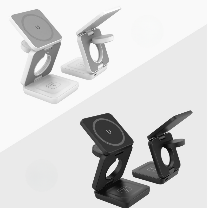OpladStativ™: Multifunktionel Foldbar Magnetisk Opladnings Stativ