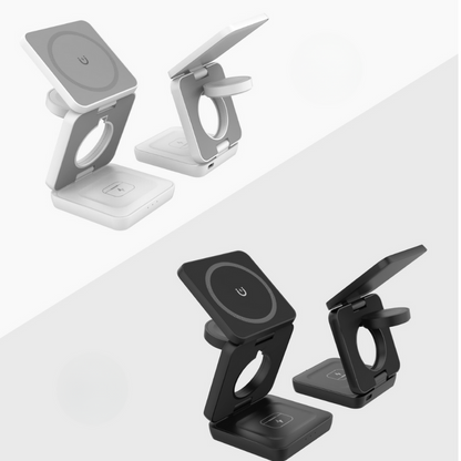 OpladStativ™: Multifunktionel Foldbar Magnetisk Opladnings Stativ