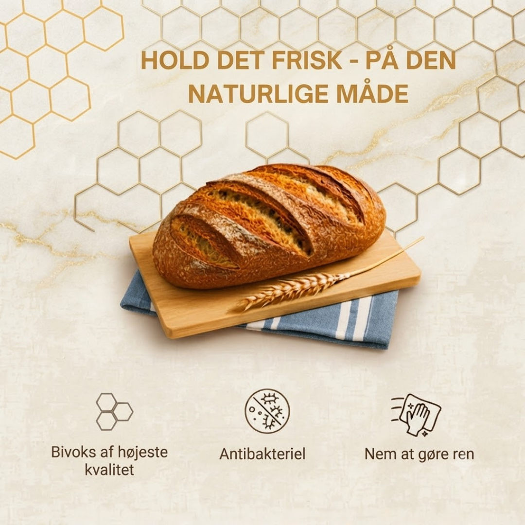 BivoksPose™ Holder dit brød frisk 3× længere - naturligt og genanvendeligt