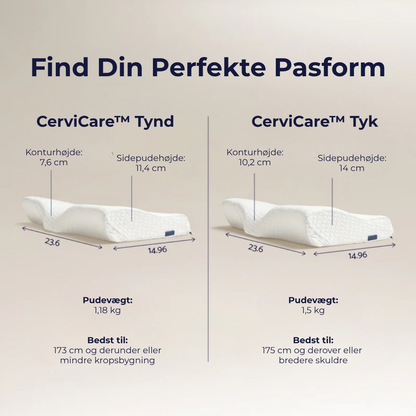 CerviCare™ Klinisk nakke- og rygpude til smertefri søvn
