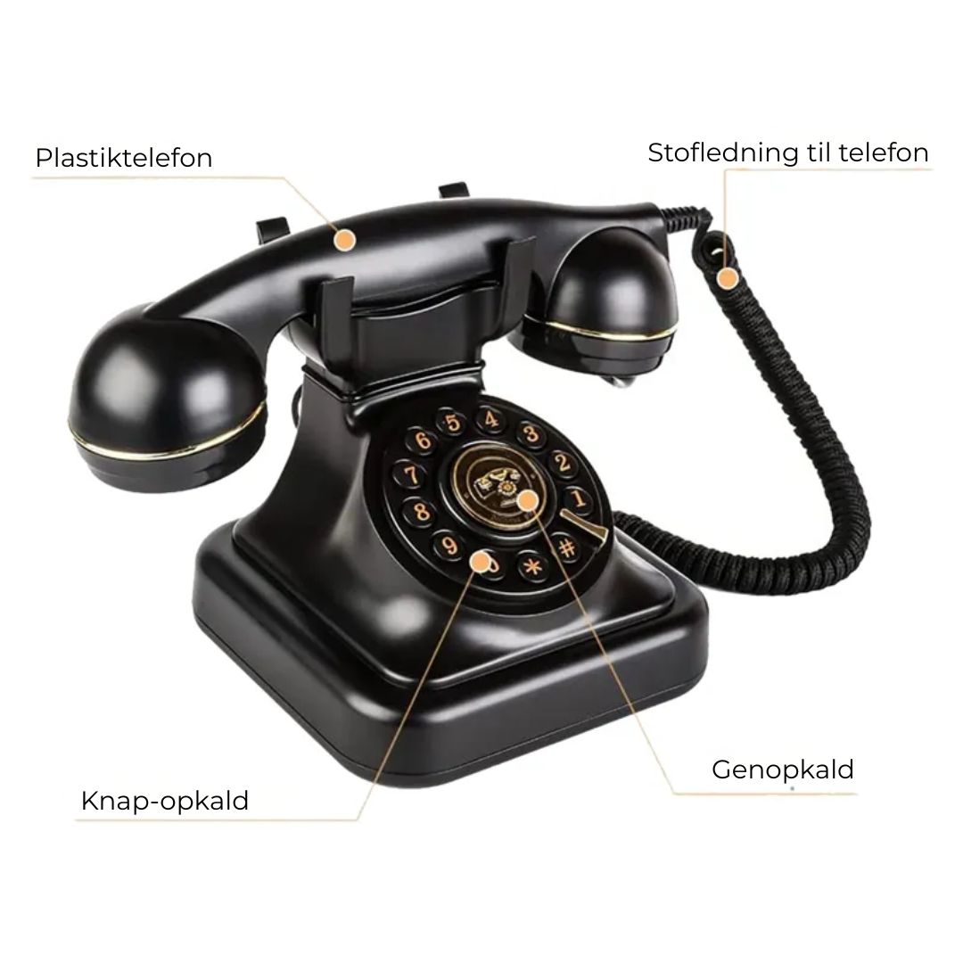 RingSomFør™ – Klassisk drejeskivetelefon, forbundet til din smartphone