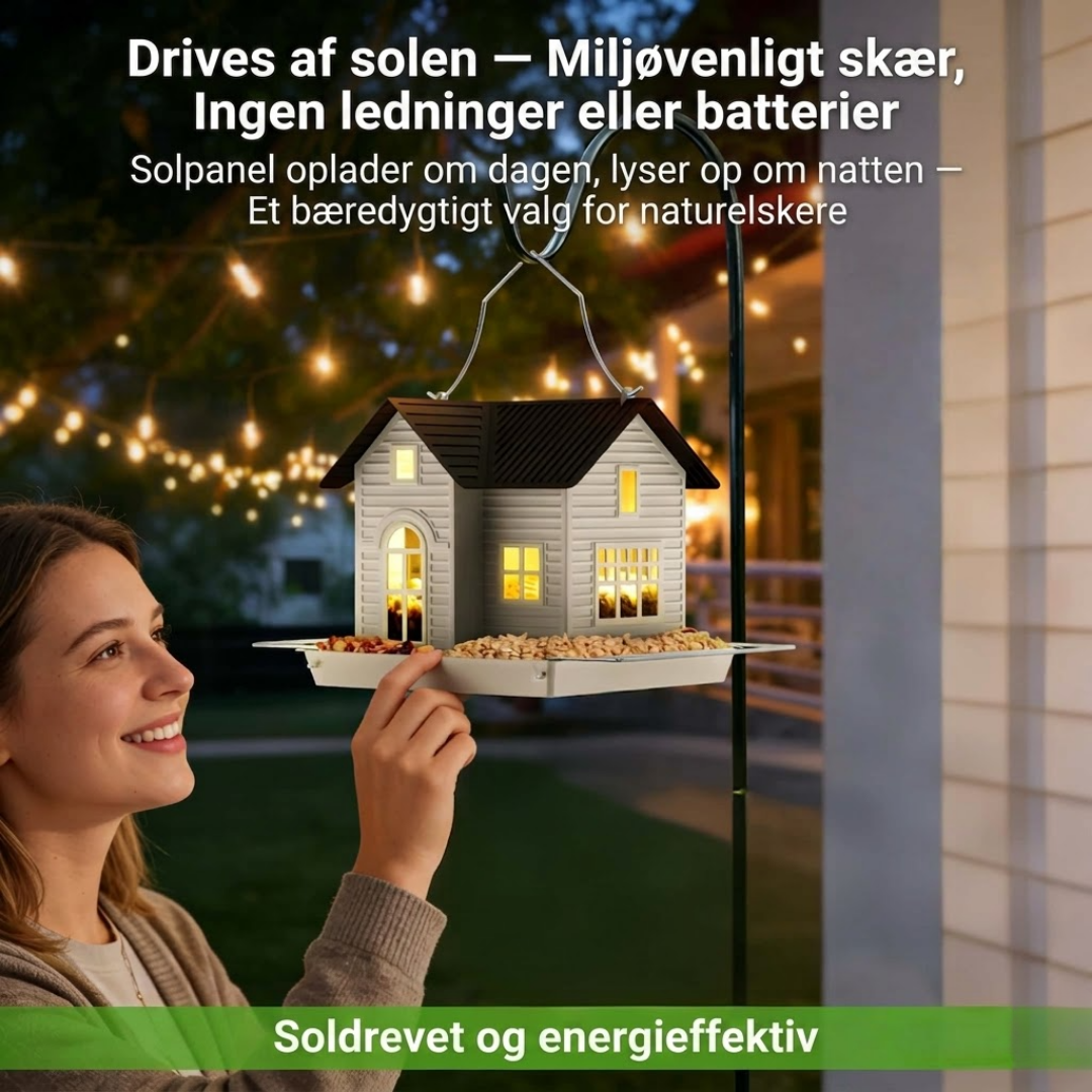 FoderLygte™ Solardrevet fuglefoderhus