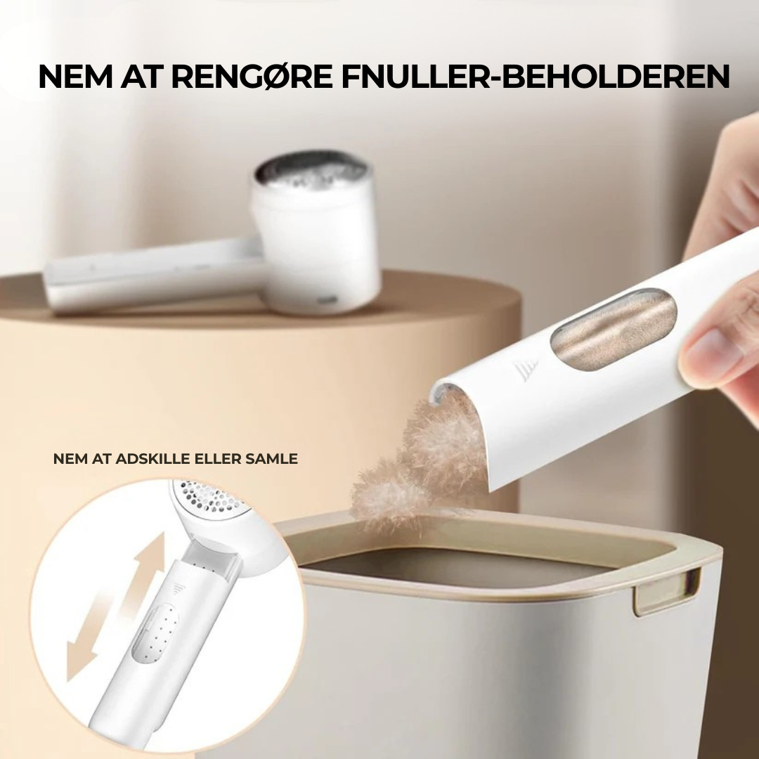 FabricGlide™- Genopladelig fnugfjerner med LED-display