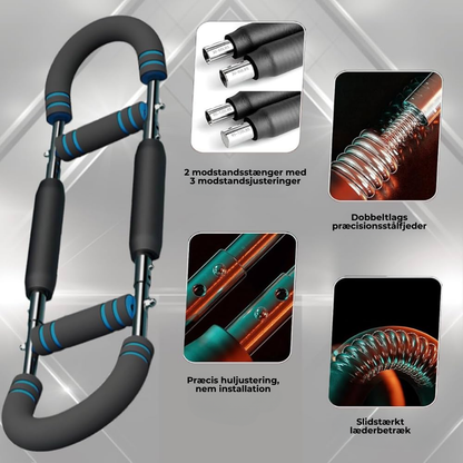 ArmTrainer Pro™ | Styrk arme, bryst og skuldre i én bevægelse