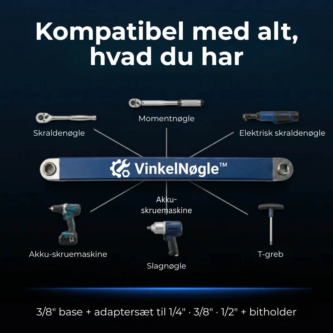 VinkelNøgle™ Kom nemt til enhver bolt