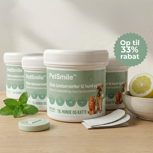 PetSmile™ Blide tandservietter til hund og kat
