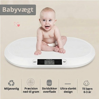 BabyVægt™ Elektronisk babyvægt med LCD – præcis vejning til 0-3 år – op til 20 kg