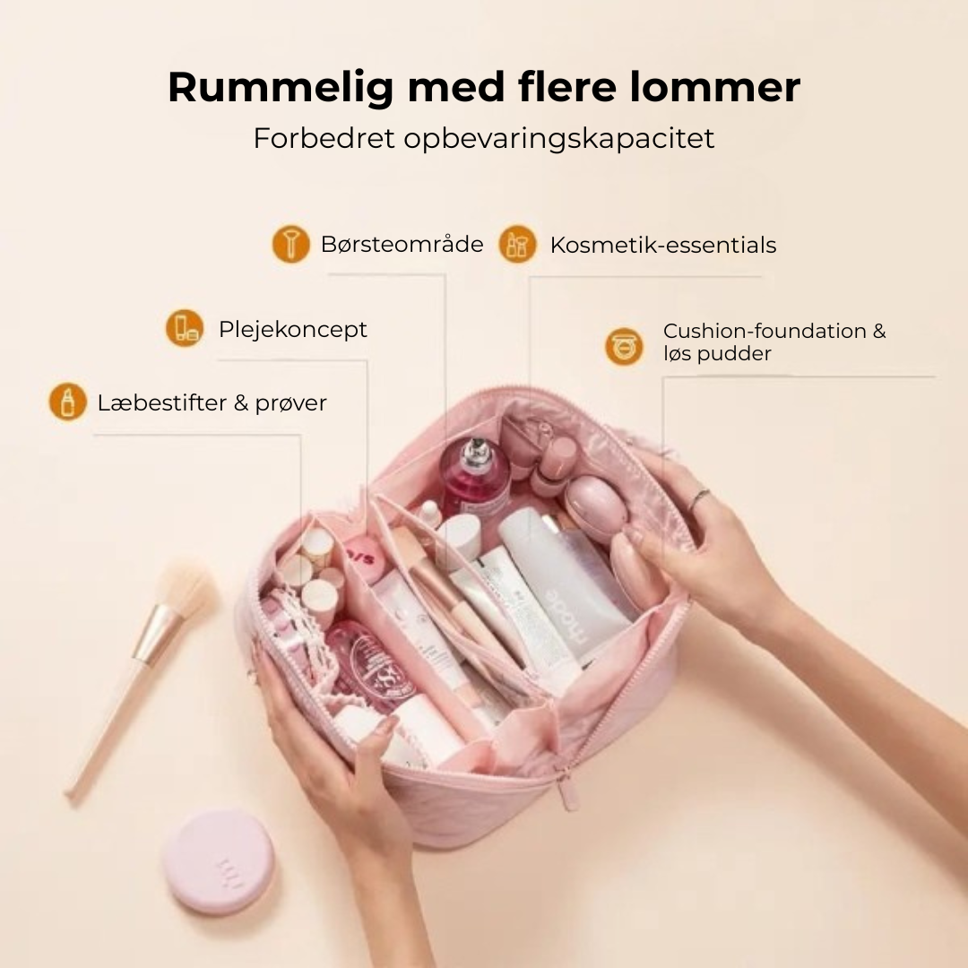 SminkPung™ – Blød makeup-taske med 5 rum